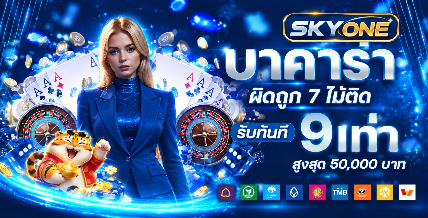 SKYONE คาสิโนออนไลน์ เว็บตรง สล็อต บาคาร่า 24 ชม.
